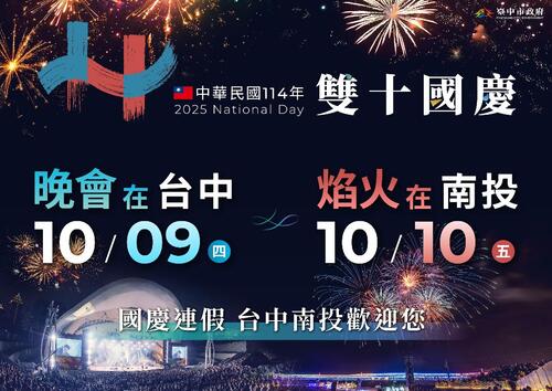 1140919壯麗旗海飄揚！中市府喜迎僑胞回台中共度國慶