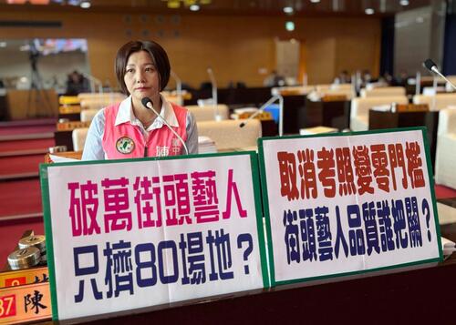 1150421台中街頭藝人破萬人搶80場地 陳雅惠質疑制度失衡、要求補強產品圖