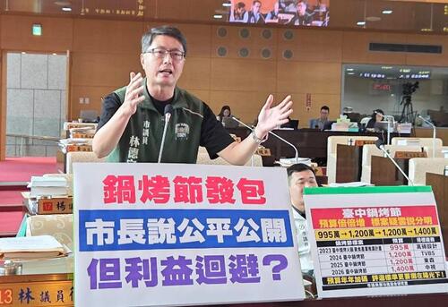 1150818林德宇議員質疑鍋烤節案發包採購：中市府有無做到利益迴避 經發局長：盧秀芳不是我妹妹 不用利益迴避 採購案依法辦理 符合資格皆可投標產品圖