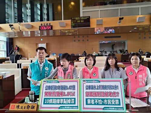 1150826評鑑機制是紙老虎？市議員陳俞融批：公車搭乘人次流失360萬人次 虧損3年飆破9.47億、駕駛荒僅補2.8%！10條路線準點掉漆 公車漏水只扣1分！