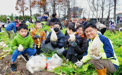 1150201海線拔蘿蔔活動再度吸引兩千人響應 今年特設親子區 楊典忠籲支持在地食材、提升學童營養午餐品質
