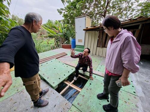 1150225不肖業者行徑惡劣旱溪邊坡平台藏垃圾 中市議員張芬郁要求加速徹查產品圖